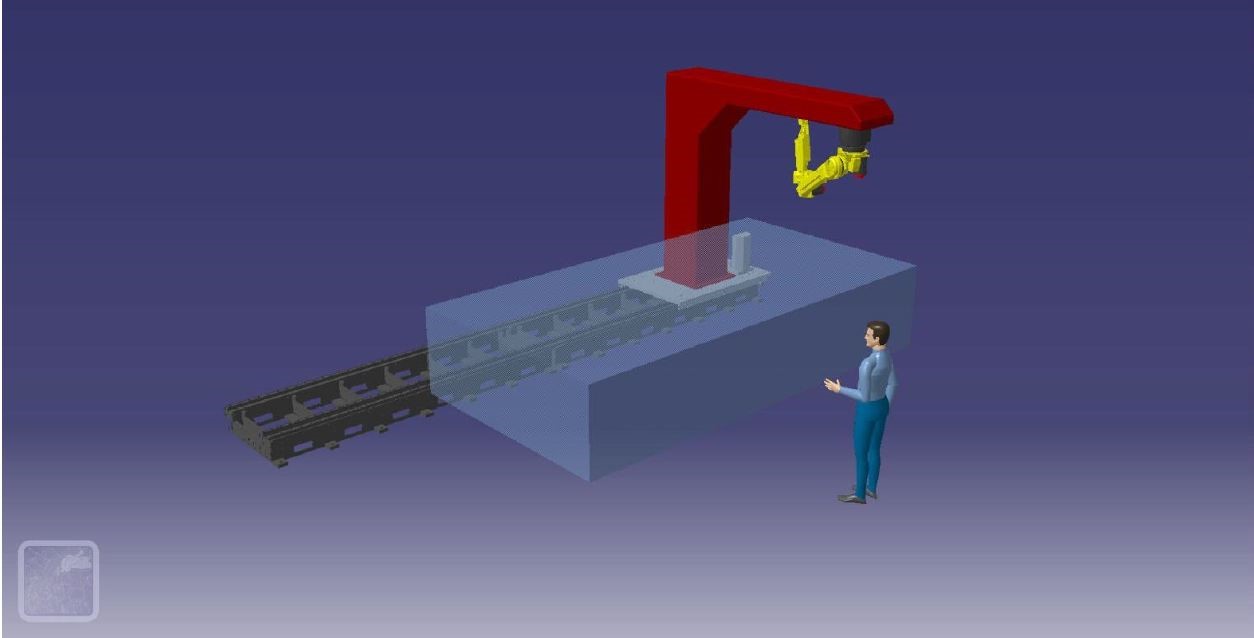 Simulated laser heat treating cell