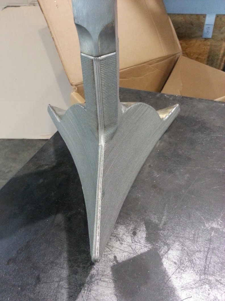 Laser hardface plow Laser hardface plow
